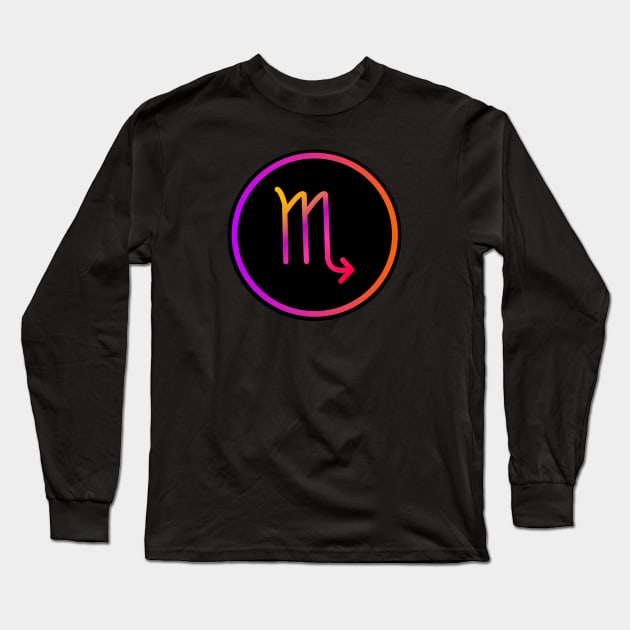 Scorpio Zodiac Long Sleeve T-Shirt by TheSoldierOfFortune